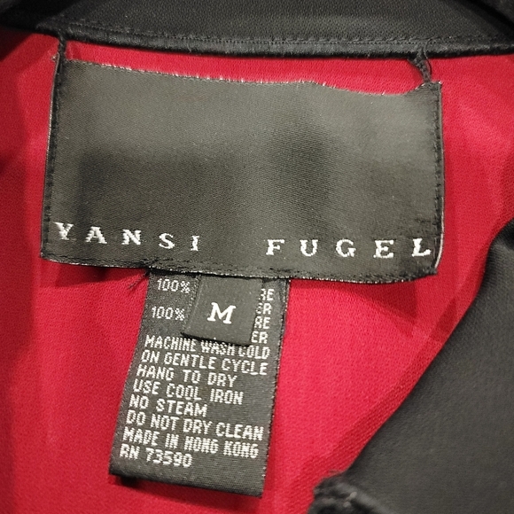 Yansi Fugel Red Black Reversible Jacket - sz M - Picture 6 of 11